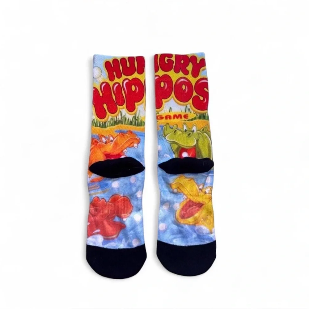 Hasbro Hungry Hungry Hippos Boys Crew Socks Size L/XL Fresh Brand Retro